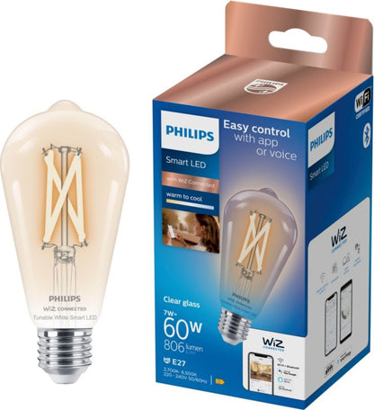 Smart LED-pære ST64 E27 2700/6500 K Hvid