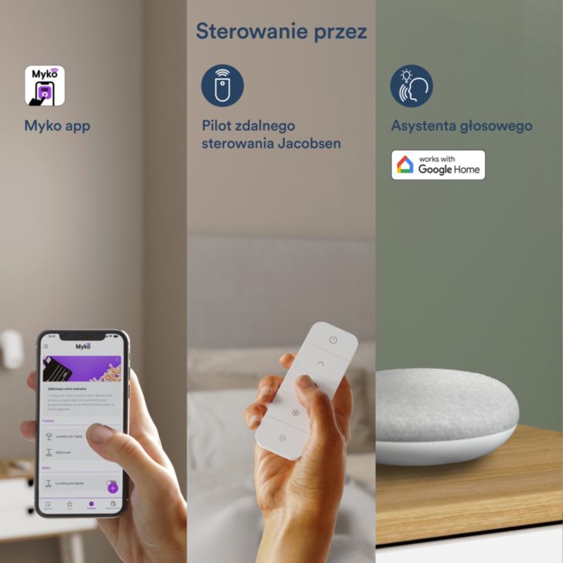 Intelligent startpære Jacobsen Myko 2 x A60 E27 med fjernbetjening