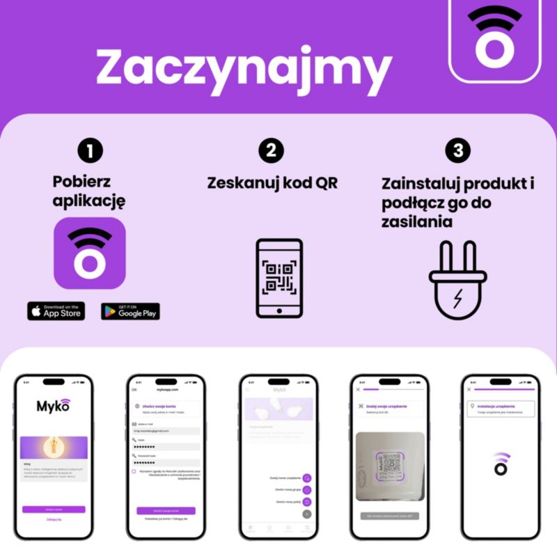 Jacobsen Myko smartstik i hvid, 3 stk.