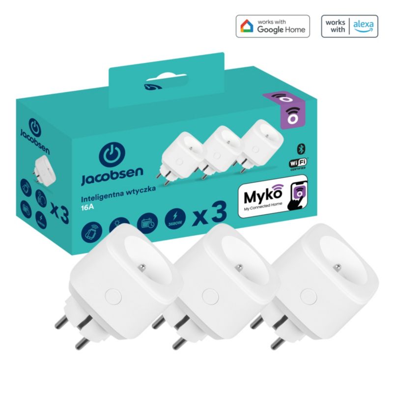 Jacobsen Myko smartstik i hvid, 3 stk.