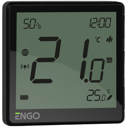 Trådløs Rumtermostat ZigBee 90x90 mm Sort EONEBATW
