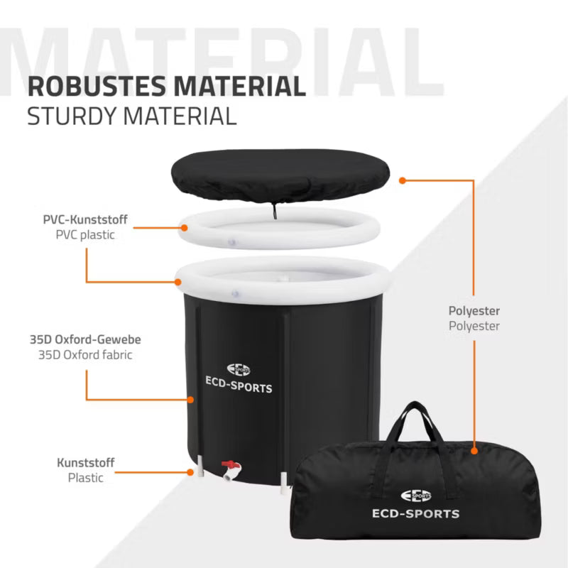 Isbadekar 80 cm 350 Liter Sort