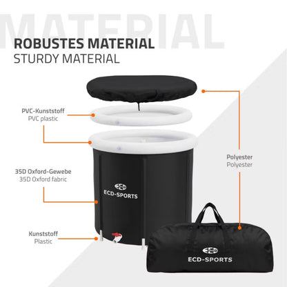 Isbadekar 80 cm 350 Liter Sort