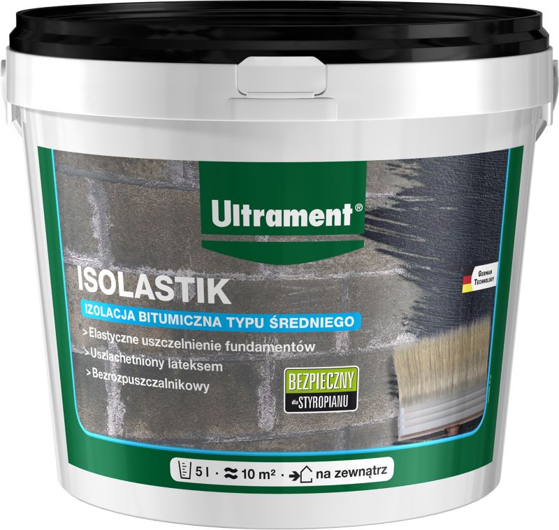 Bitumenisolering Isolastik 5 Liter Sort
