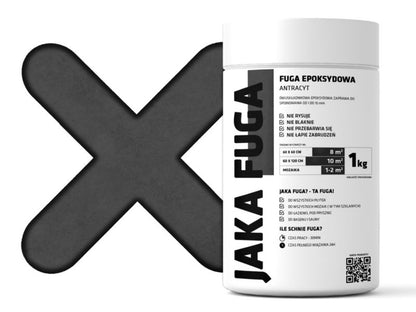JAKA FUGA epoxysand til fliser og mosaikker i antracit, 1 kg