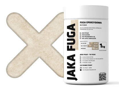 JAKA FUGA epoxysand Beige til fliser og mosaik 1 kg, 1 stk.