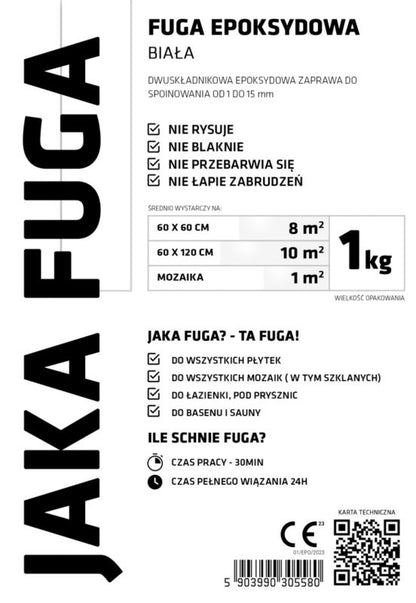 JAKA FUGA epoxysand hvid til fliser og mosaikker 1 kg