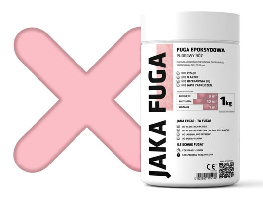 JAKA FUGA epoxymørtel i pudderrosa til fliser og mosaikker 1 kg