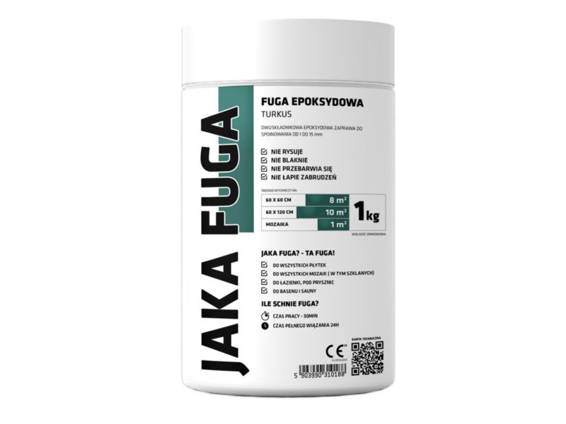 JAKA FUGA epoxysand til fliser og mosaikker turkis 1 kg 1 stk.
