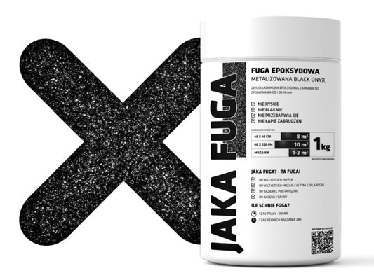 JAKA FUGA metalliseret epoxymørtel sort Onyx 1 kg, 1 stk.