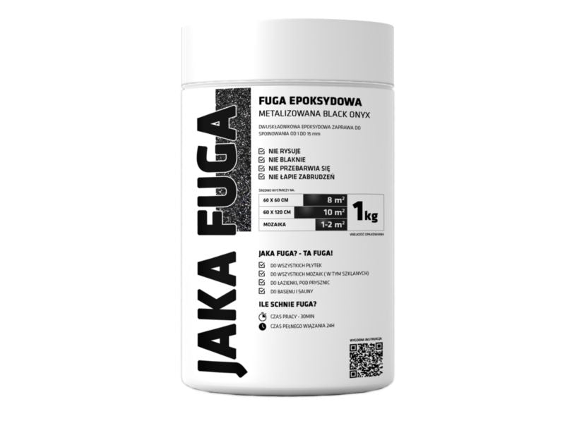 JAKA FUGA metalliseret epoxymørtel sort Onyx 1 kg, 1 stk.