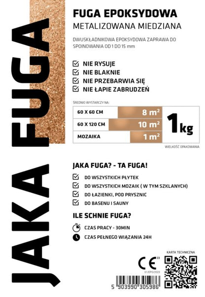 JAKA FUGA metaliseret epoxyfuge kobber 1 kg 1 stk.