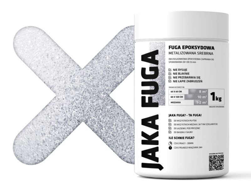 JAKA FUGA metallisk epoxysfuge sølv 1 kg