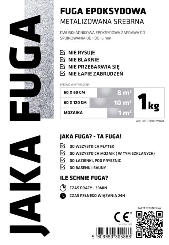 JAKA FUGA metallisk epoxysfuge sølv 1 kg