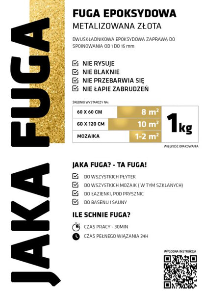 JAKA FUGA epoxybased metaliseret fuge i guld 1 kg