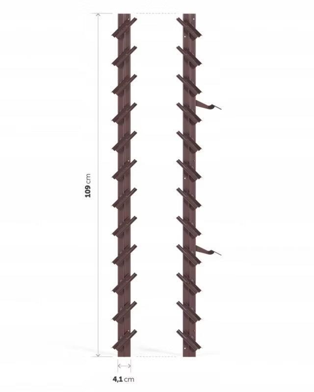 Jalousi Beslag 109 cm Brun Stål