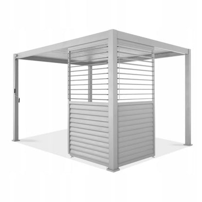 Jalousipanel 123,5x239 cm Hvid Aluminium