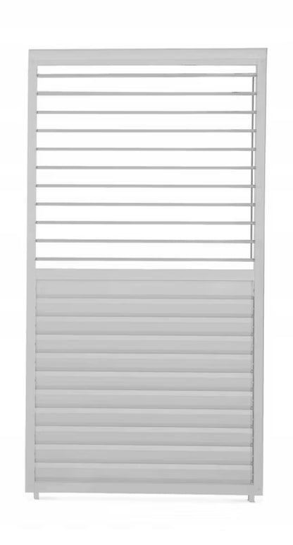 Jalousipanel 123,5x239 cm Hvid Aluminium
