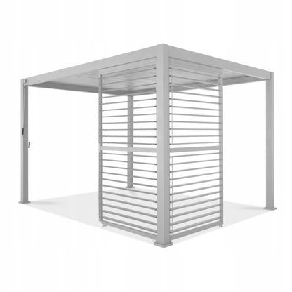 Jalousipanel 123,5x239 cm Hvid Aluminium