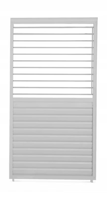 Jalousipanel 123,5x239 cm Hvid Aluminium