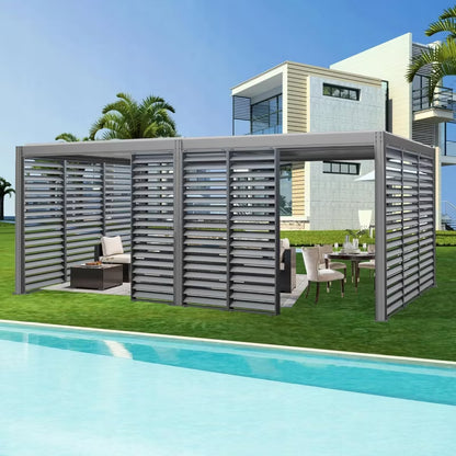 Jalousipanel 89,5x216 cm Antracit Aluminium