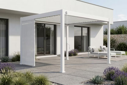 Jalousipanel til Pergola 113,3x233,5 cm Hvid