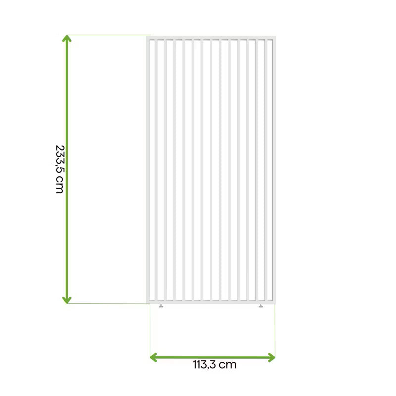 Jalousipanel til Pergola 113,3x233,5 cm Hvid