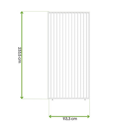 Jalousipanel til Pergola 113,3x233,5 cm Hvid