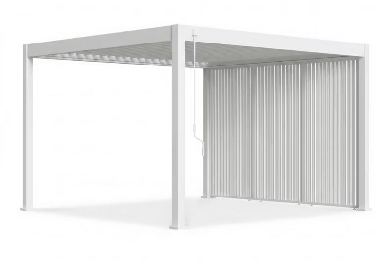 Jalousipanel til Pergola 113,3x233,5 cm Hvid