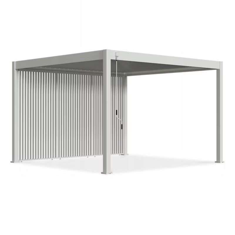 Jalousipanel til Pergola 123x233 cm Hvid