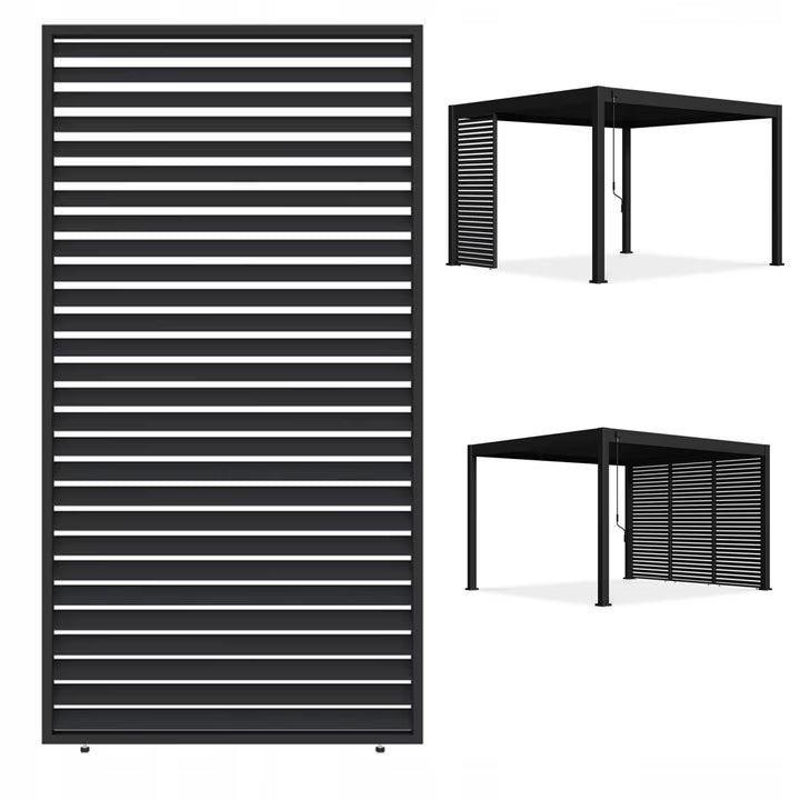 Jalousipanel til Pergola 123,5x233,5 cm Antracit