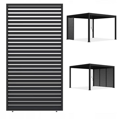 Jalousipanel til Pergola 123,5x233,5 cm Antracit