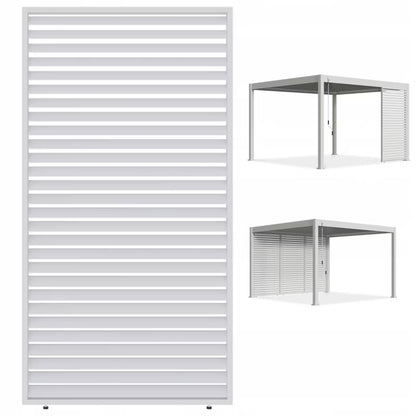 Jalousipanel til Pergola 123,5x233,5 cm Hvid