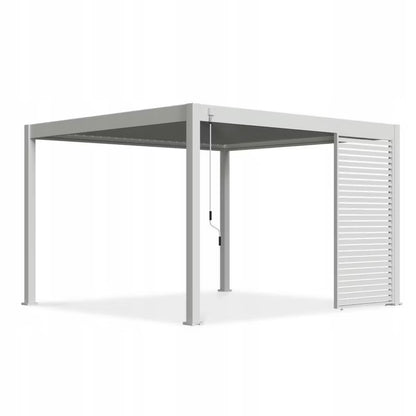 Jalousipanel til Pergola 123,5x233,5 cm Hvid
