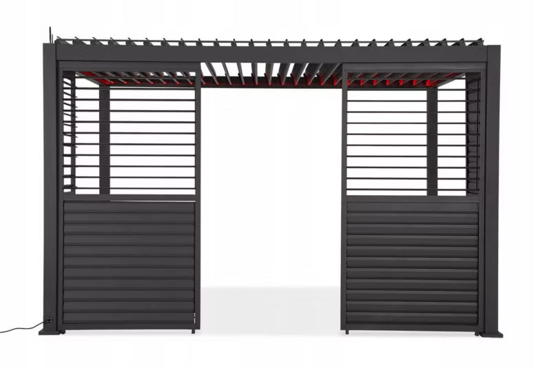 Jalousipanel til Pergola 123,5x239 cm Antracit
