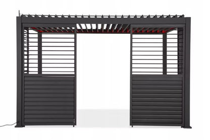 Jalousipanel til Pergola 123,5x239 cm Antracit