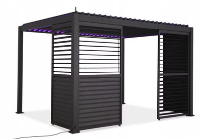 Jalousipanel til Pergola 123,5x239 cm Antracit