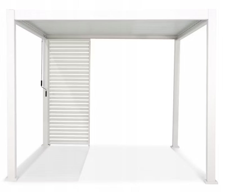 Jalousipanel til Pergola 3m 93x236 cm Hvid Aluminium