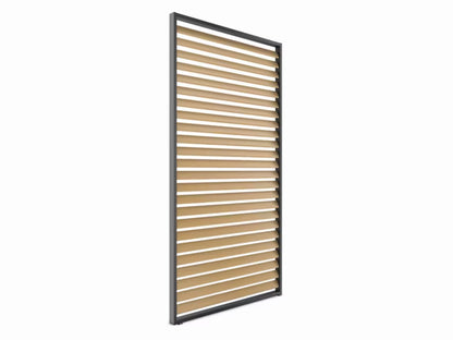 Jalousipanel til Pergola 3 m Aluminium Trælook