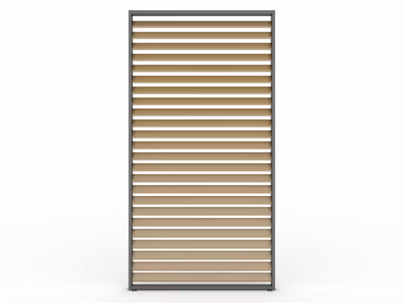 Jalousipanel til Pergola 3 m Aluminium Trælook