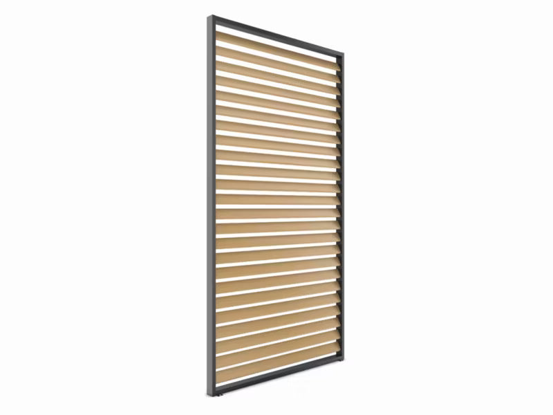 Jalousipanel til Pergola 3 m Aluminium Trælook