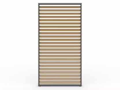 Jalousipanel til Pergola 3 m Aluminium Trælook