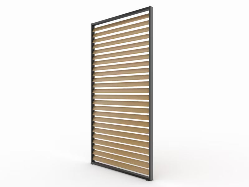 Jalousipanel til Pergola 3 m Aluminium Trælook