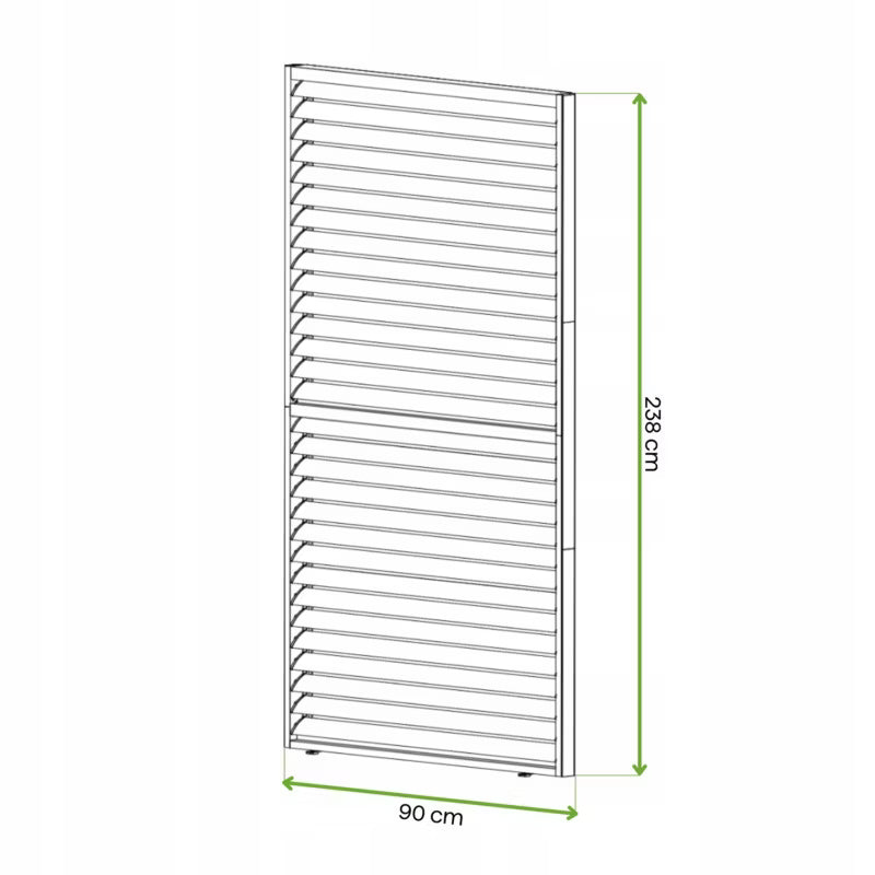 Jalousipanel til Pergola 90x238 cm Antracit