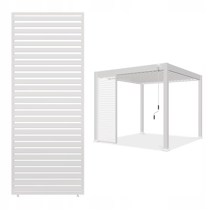Jalousipanel til Pergola 93x233,5 cm Hvid