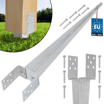 Jordspyd Justerbar 0-120 mm Galvaniseret Stål