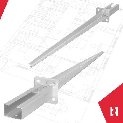 Jordspyd til Hegnsstolpe 60x40 mm Stål