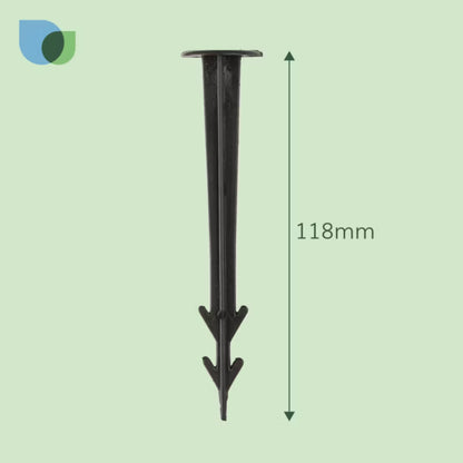 Jordspyd til Ukrudtsdug 11,8 cm Sort 30 Stk.