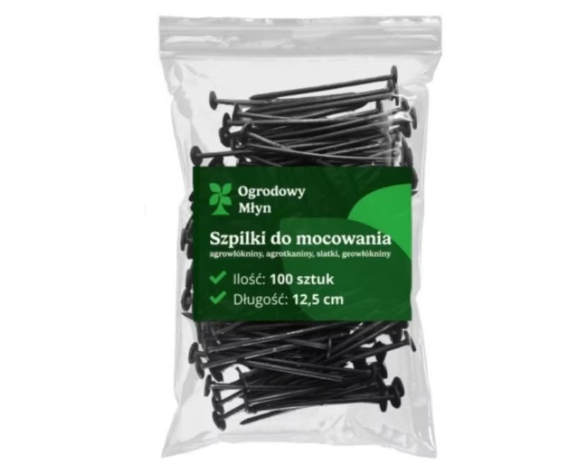 Jordspyd til Ukrudtsdug 12,5 cm Glatte 100 Stk.