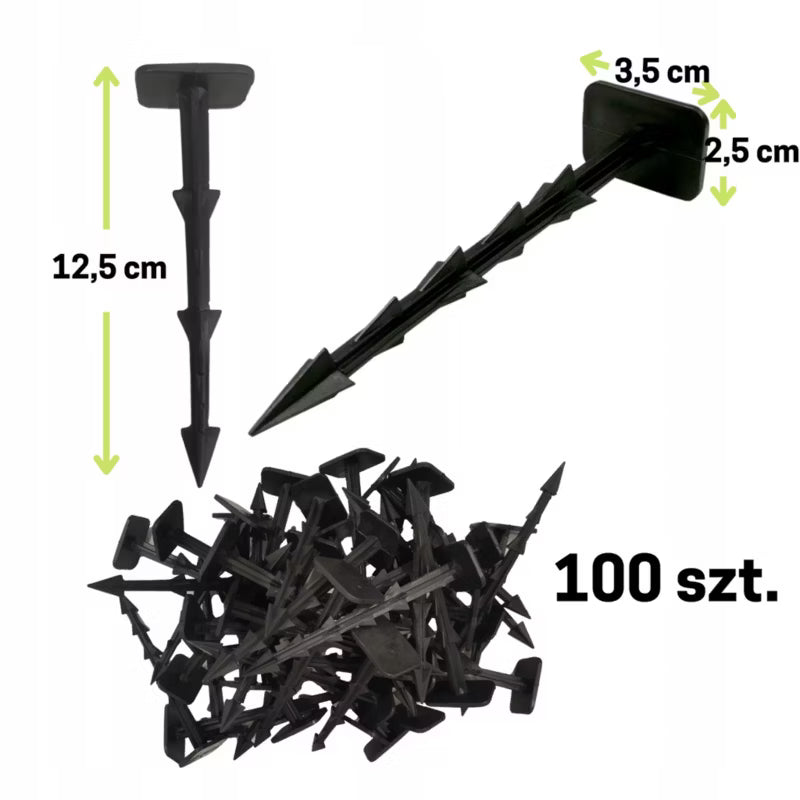 Jordspyd til Ukrudtsdug 12,5 cm 100 Stk